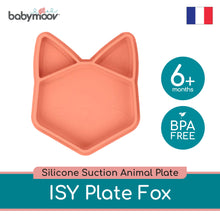 Load image into Gallery viewer, Babymoov Eats' ISY Silicone Suction Animal Plate - FOX/DOG