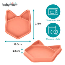 Load image into Gallery viewer, Babymoov Eats' ISY Silicone Suction Animal Plate - FOX/DOG
