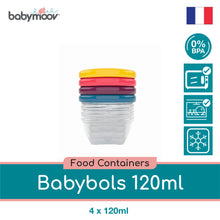 Load image into Gallery viewer, Babymoov Babybols Food Container 120ml (Set of 4)