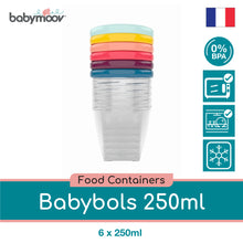 Load image into Gallery viewer, Babymoov Babybols Food Container 250ml (Set of 6)