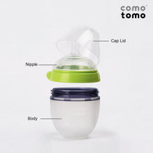 Load image into Gallery viewer, Comotomo Natural Feel Anti-Bacterial Heat Resistance Silicon Baby Bottle 150ml (Green)
