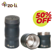 Load image into Gallery viewer, ZoLi POW THIS & THAT Grey Modular Vacuum Insulated Stackable Food Containers