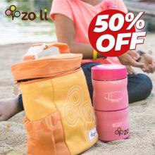 Load image into Gallery viewer, ZoLi POW THIS & THAT Pink Modular Vacuum Insulated Stackable Food Containers