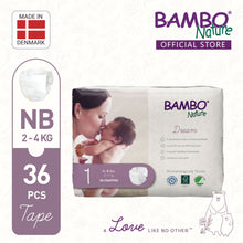 Load image into Gallery viewer, Bambo Nature Dream New Born (NB) - Size 1, 36pcs/pack
