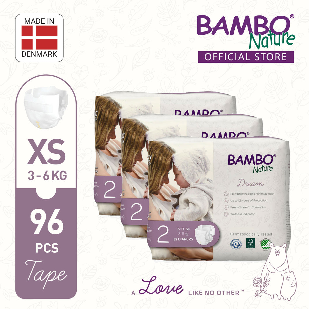 [BUNDLE] Bambo Nature Dream Mini (XS) - Size 2, 96pcs