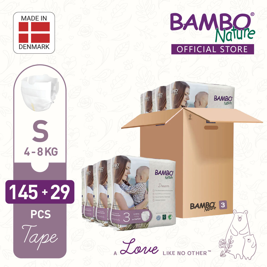 [BUNDLE] Bambo Nature Dream Maxi (S) - Size 3, (145+29pcs)
