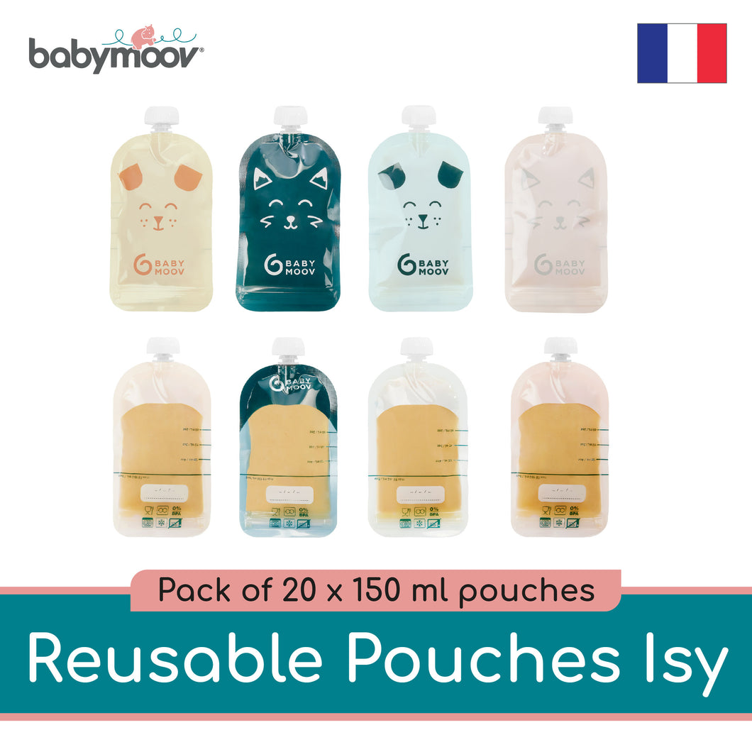 Babymoov Reusable Isy’Pouches (150ML X 20)