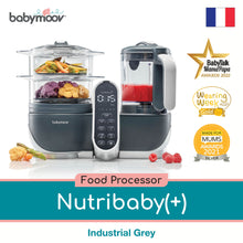 Load image into Gallery viewer, Babymoov Nutribaby (+) Baby Food Processor - Loft White &amp; Industrial Grey &amp; Opal Green
