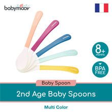 Load image into Gallery viewer, Babymoov 2nd Age Baby Spoon -  Set of 5 (Multi Color)
