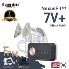 Load image into Gallery viewer, Haenim NexusFit™ 7V+ Portable Electric Breast Pump - Black Gold
