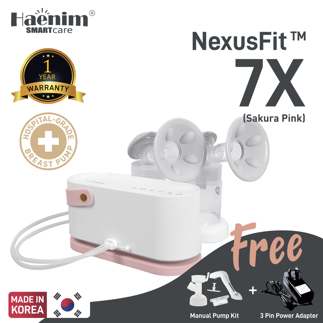 [Hospital Grade] Haenim NexusFit™ 7X Handy Electric Breast Pump - Sakura Pink