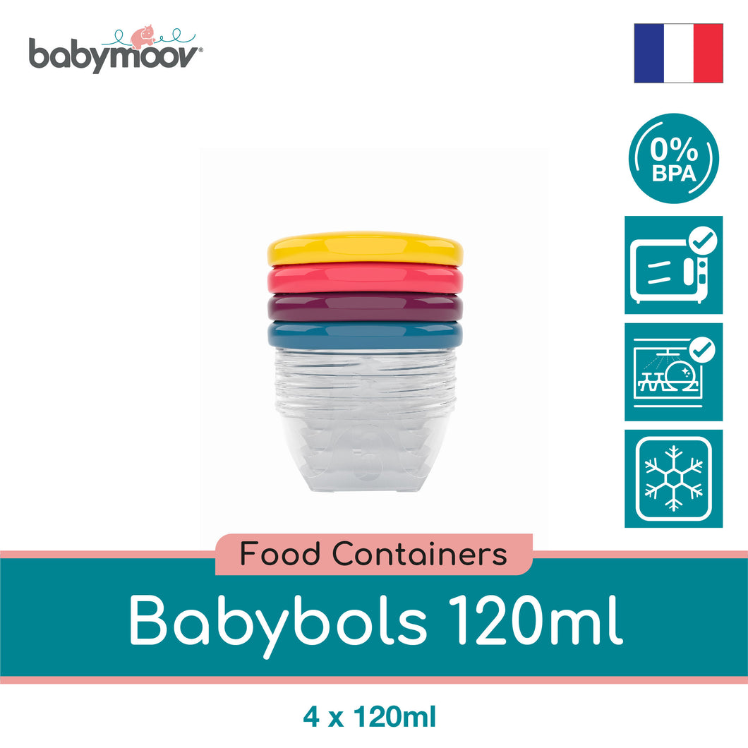 Babymoov Babybols Food Container 120ml (Set of 4)