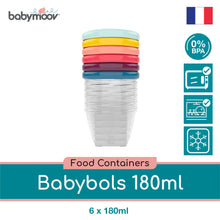 Load image into Gallery viewer, Babymoov Babybols Food Container 180ml (Set of 6)
