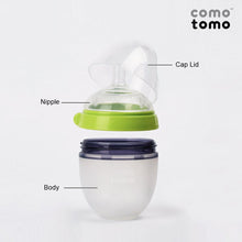 Load image into Gallery viewer, Comotomo Natural Feel Anti-Bacterial Heat Resistance Silicon Baby Bottle 250ml (Green)
