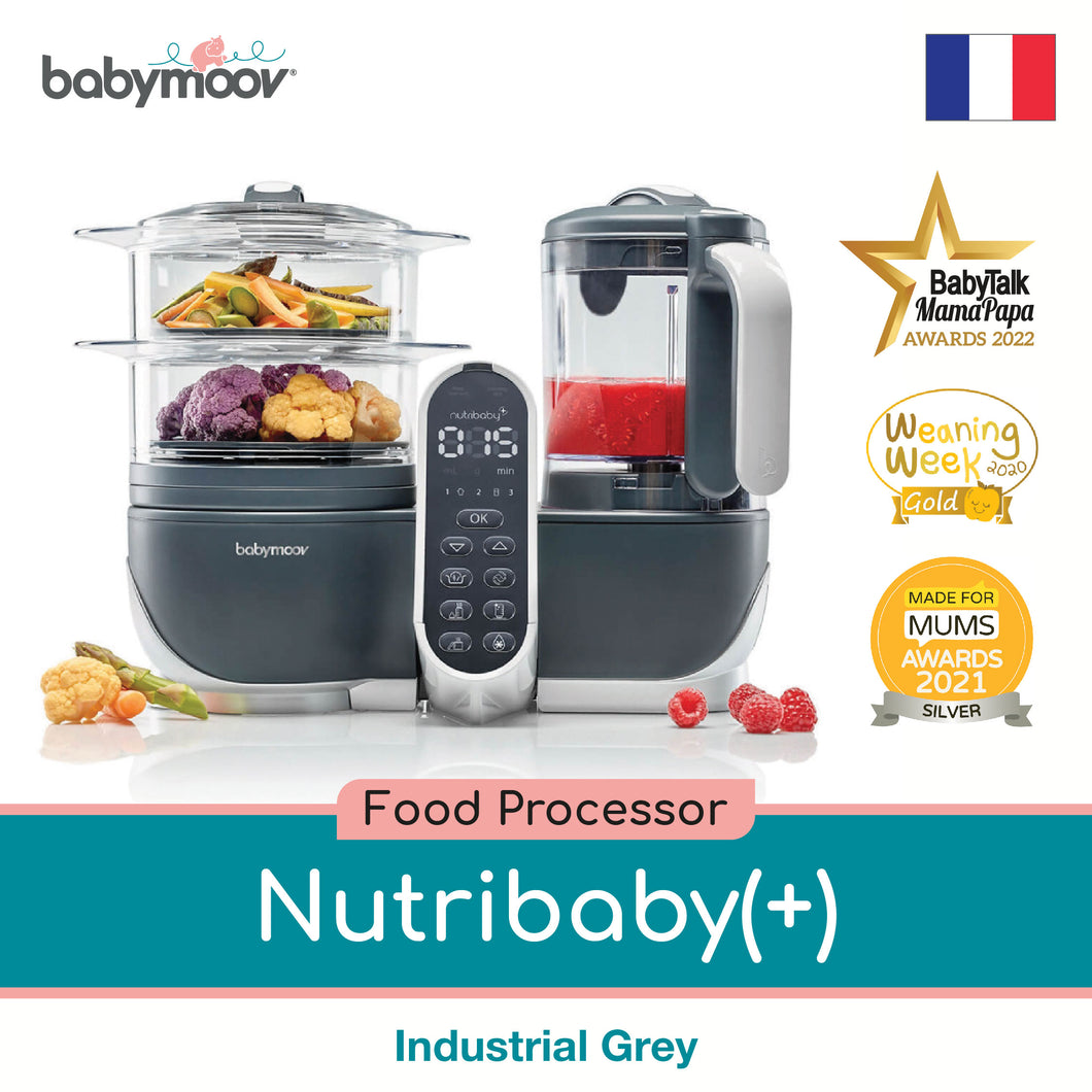 Babymoov Nutribaby (+) Baby Food Processor - Industrial Grey