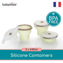Load image into Gallery viewer, Babymoov Silicone Baby Food Container 240ml (Set of 3)
