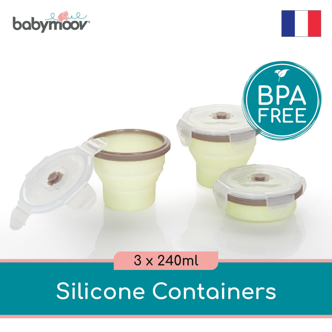Babymoov Silicone Baby Food Container 240ml (Set of 3)