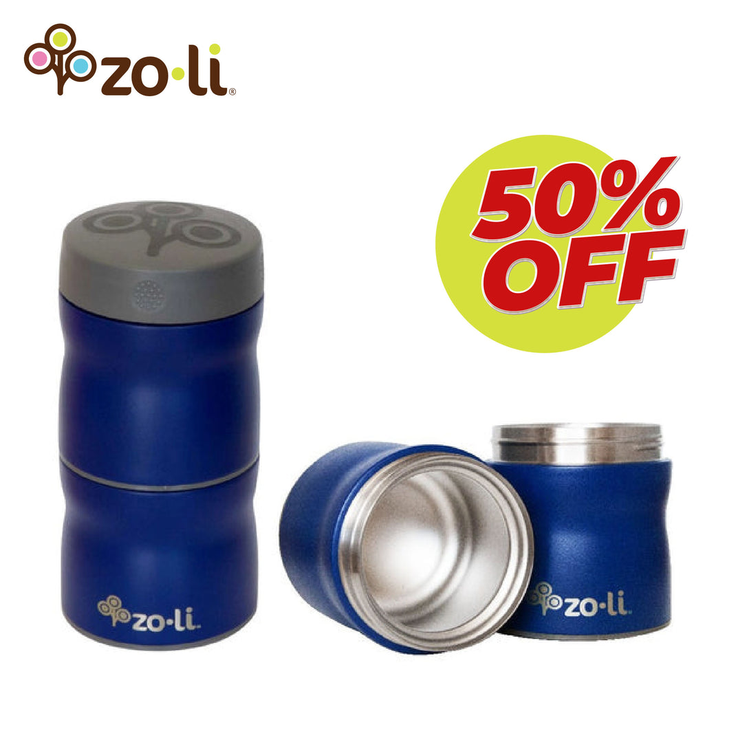 ZoLi POW THIS & THAT Navy Modular Vacuum Insulated Stackable Food Containers