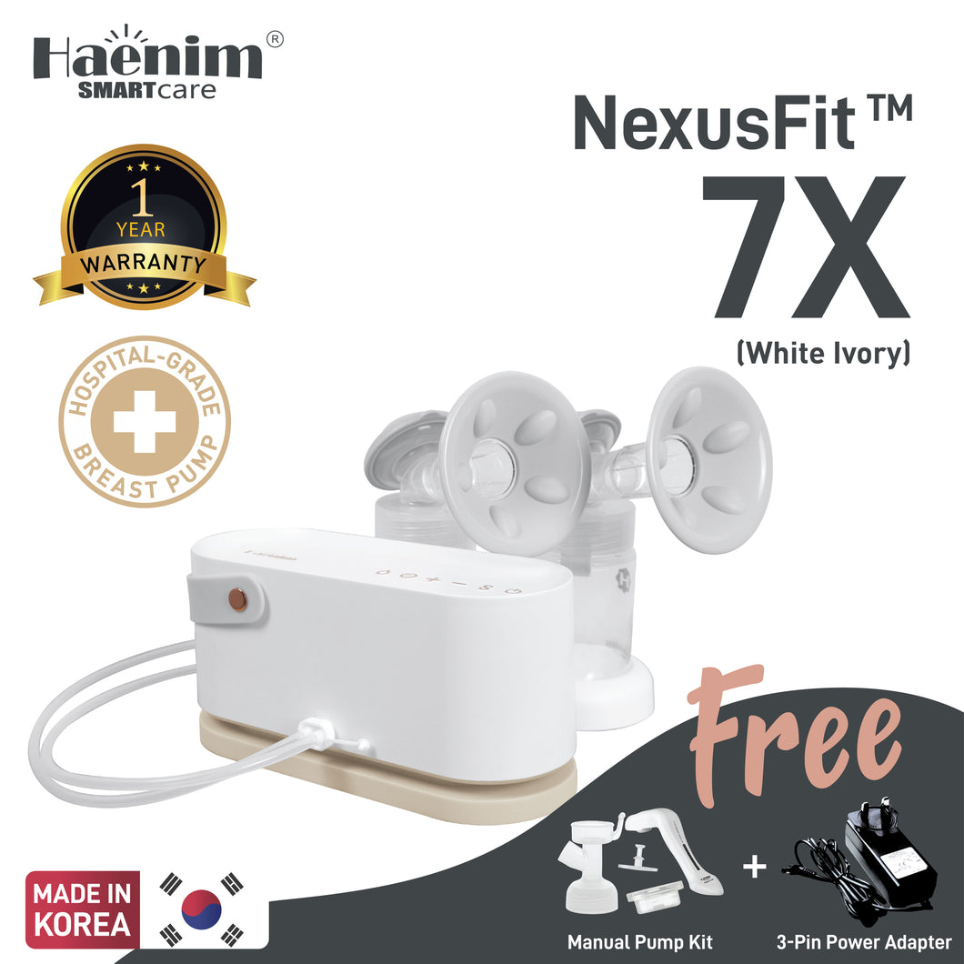 [Hospital Grade] Haenim NexusFit™ 7X Handy Electric Breast Pump - White Ivory