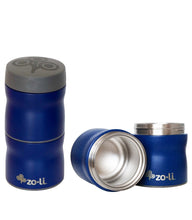 Load image into Gallery viewer, ZoLi POW THIS &amp; THAT Navy Modular Vacuum Insulated Stackable Food Containers
